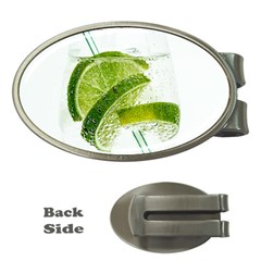 Lime Club Soda Drink Cocktail Money Clips (oval)  by Pakrebo