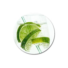 Lime Club Soda Drink Cocktail Magnet 3  (round) by Pakrebo