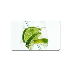 Lime Club Soda Drink Cocktail Magnet (name Card) by Pakrebo