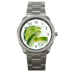 Lime Club Soda Drink Cocktail Sport Metal Watch by Pakrebo