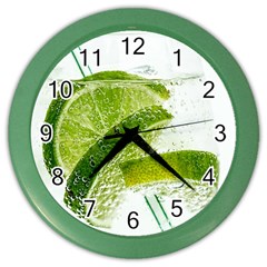 Lime Club Soda Drink Cocktail Color Wall Clock by Pakrebo