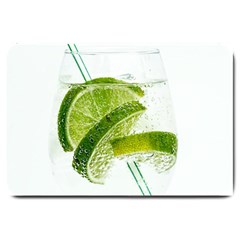 Lime Club Soda Drink Cocktail Large Doormat  by Pakrebo