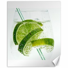 Lime Club Soda Drink Cocktail Canvas 11  X 14  by Pakrebo