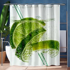 Lime Club Soda Drink Cocktail Shower Curtain 60  X 72  (medium)  by Pakrebo