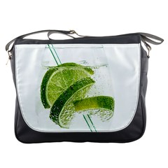 Lime Club Soda Drink Cocktail Messenger Bag by Pakrebo