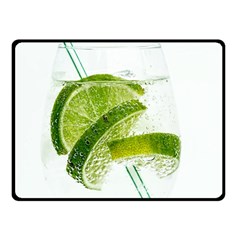 Lime Club Soda Drink Cocktail Double Sided Fleece Blanket (small)  by Pakrebo