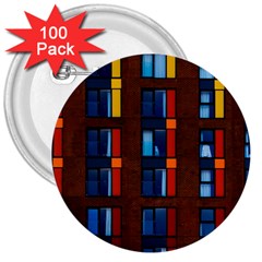 Architecture Color Colour Windows 3  Buttons (100 Pack)  by Pakrebo