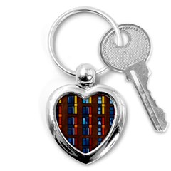 Architecture Color Colour Windows Key Chain (heart) by Pakrebo