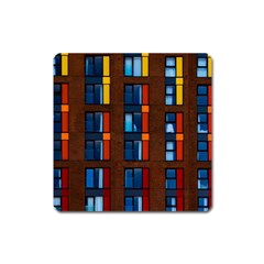 Architecture Color Colour Windows Square Magnet by Pakrebo