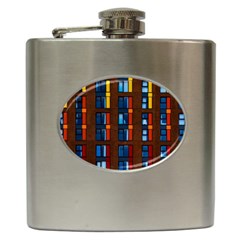 Architecture Color Colour Windows Hip Flask (6 Oz) by Pakrebo