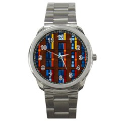 Architecture Color Colour Windows Sport Metal Watch by Pakrebo