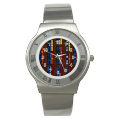 Architecture Color Colour Windows Stainless Steel Watch by Pakrebo