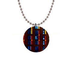 Architecture Color Colour Windows 1  Button Necklace by Pakrebo