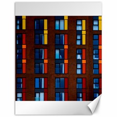 Architecture Color Colour Windows Canvas 12  X 16  by Pakrebo