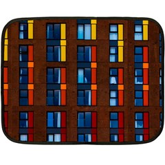 Architecture Color Colour Windows Fleece Blanket (mini) by Pakrebo