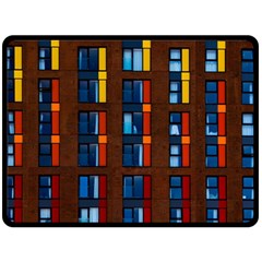 Architecture Color Colour Windows Fleece Blanket (large)  by Pakrebo