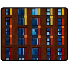 Architecture Color Colour Windows Fleece Blanket (medium)  by Pakrebo