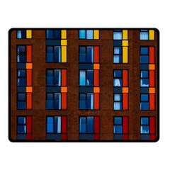 Architecture Color Colour Windows Fleece Blanket (small) by Pakrebo