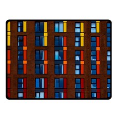 Architecture Color Colour Windows Double Sided Fleece Blanket (small)  by Pakrebo