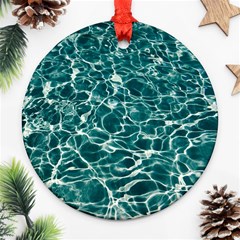 Pool Swimming Pool Water Blue Ornament (round) by Pakrebo