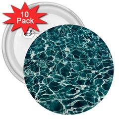 Pool Swimming Pool Water Blue 3  Buttons (10 Pack)  by Pakrebo