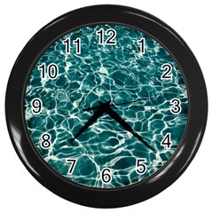 Pool Swimming Pool Water Blue Wall Clock (black) by Pakrebo