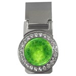 Pagan Mandala Seamless Tileable Green Money Clips (CZ)  Front