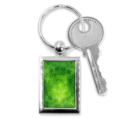 Pagan Mandala Seamless Tileable Green Key Chain (rectangle) by Pakrebo