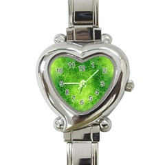 Pagan Mandala Seamless Tileable Green Heart Italian Charm Watch by Pakrebo