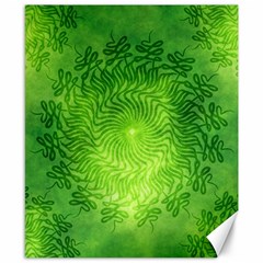 Pagan Mandala Seamless Tileable Green Canvas 8  X 10  by Pakrebo