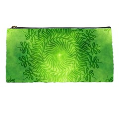 Pagan Mandala Seamless Tileable Green Pencil Cases by Pakrebo