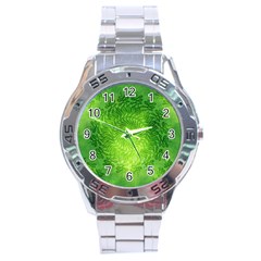 Pagan Mandala Seamless Tileable Green Stainless Steel Analogue Watch by Pakrebo