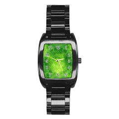 Pagan Mandala Seamless Tileable Green Stainless Steel Barrel Watch by Pakrebo