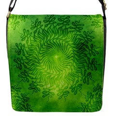 Pagan Mandala Seamless Tileable Green Flap Closure Messenger Bag (s) by Pakrebo