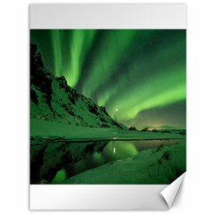 Snow Winter White Cold Weather Green Aurora Canvas 36  X 48  by Pakrebo