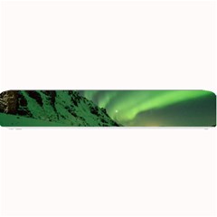 Snow Winter White Cold Weather Green Aurora Small Bar Mats by Pakrebo