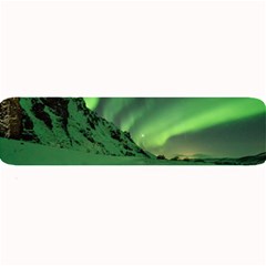 Snow Winter White Cold Weather Green Aurora Large Bar Mats by Pakrebo