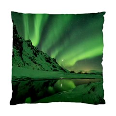 Snow Winter White Cold Weather Green Aurora Standard Cushion Case (two Sides) by Pakrebo