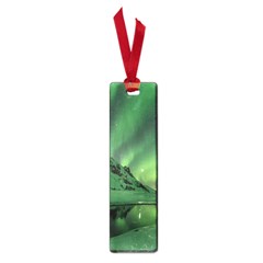 Snow Winter White Cold Weather Green Aurora Small Book Marks by Pakrebo