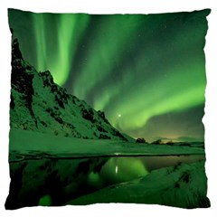 Snow Winter White Cold Weather Green Aurora Standard Flano Cushion Case (two Sides) by Pakrebo