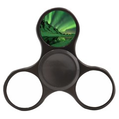 Snow Winter White Cold Weather Green Aurora Finger Spinner by Pakrebo