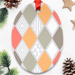 Non Seamless Pattern Diamond Shape Ornament (oval) by Pakrebo