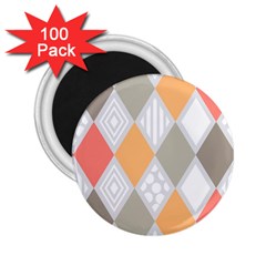 Non Seamless Pattern Diamond Shape 2 25  Magnets (100 Pack)  by Pakrebo