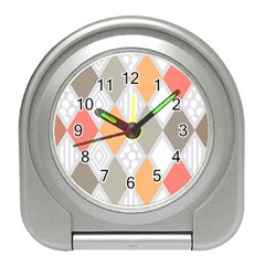 Non Seamless Pattern Diamond Shape Travel Alarm Clock