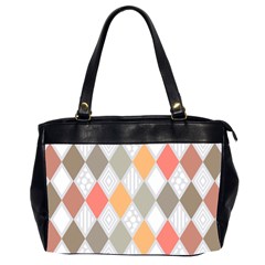 Non Seamless Pattern Diamond Shape Oversize Office Handbag (2 Sides) by Pakrebo