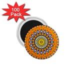 Fractal Kaleidoscope Mandala 1.75  Magnets (100 pack)  Front