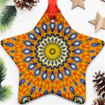 Fractal Kaleidoscope Mandala Star Ornament (Two Sides) Front