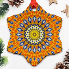 Fractal Kaleidoscope Mandala Snowflake Ornament (two Sides) by Pakrebo