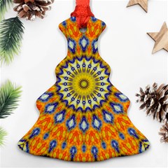 Fractal Kaleidoscope Mandala Christmas Tree Ornament (two Sides) by Pakrebo