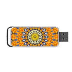 Fractal Kaleidoscope Mandala Portable Usb Flash (two Sides) by Pakrebo